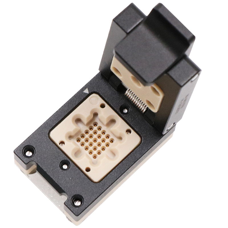 定制bga25-1.27（7.45x7.45mm)翻盖探针测试座