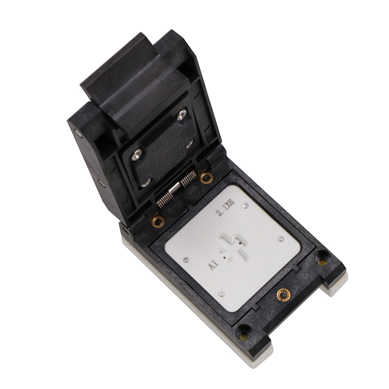 定制电感smd2pin-5.25x2.16塑胶翻盖探针测试座